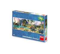 Puzzle panoramico Dino Dinosauri al lago 150 pezzi