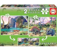 puzzle panoramico mondo dei dinosauri 2×100 pezzi