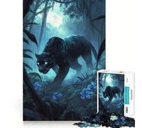 Puzzle Pantera della Notte per ragazzi, 1000 pezzi, gioco di logica fine, morbido, rilassante, bordi puliti, regalo di alta qualità (38x52cm)