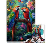 Puzzle "Pappagallo della giungla" da 1000 pezzi per adolescenti, per ammazzare il tempo durante le vacanze Ogni pezzo è unico Gioco divertente e stimolante per tutta la famiglia (50x75cm)