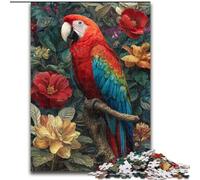 Puzzle "Pappagallo Fiori" per adolescenti, 1000 pezzi, giochi rilassanti che migliorano l'amore tra coppie per bambini dai 14 anni (26x38cm)