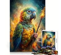 Puzzle Pappagallo Mago con Bacchetta Magica per ragazzi, 1000 pezzi, stimola la memoria, rilassante, divertente, da assemblare, (38x26cm)