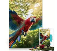 Puzzle "Paradiso dei Pappagalli" per ragazzi, 1000 pezzi, rafforza la memoria, allevia la tensione, bordi lisci, sorpresa natalizia (38x26cm)