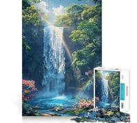Puzzle "Paradiso delle Cascate" per adulti,1000 pezzi,gioco stimolante per la mente,struttura ad incastro precisa,facile da imparare,divertimento per tutta la famiglia (38x52cm)