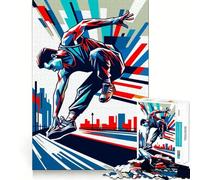 Puzzle Parkour Wpap colorato da 1000 pezzi per adolescenti, per migliorare la memoria, divertente e rilassante, con design elegante da assemblare (38x26cm)