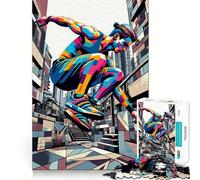 Puzzle Parkour Wpap Pop Art da 1000 pezzi per adulti, gioco di logica fine, divertente e silenzioso, con bordi puliti, regalo memorabile (38x26cm)