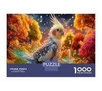 Puzzle Parrots in A Puddle on An Autumn Day Wildlife 1000 Pezzi Per Adulti - Gioco Familiare E Rilassamento, Parete Da Decorazione E Regalo 38x26cm/1000pcs