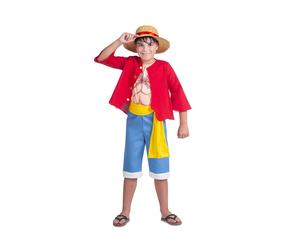 Puzzle Party Costume Carnevale One Piece Luffy taglia 7-9 anni