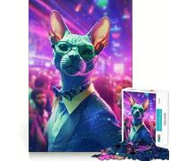 Puzzle Party Sphinx Cat da 1000 pezzi per adulti, gioco di logica stimolante, divertimento rilassante, bordi chiari, regalo memorabile (38x26cm)