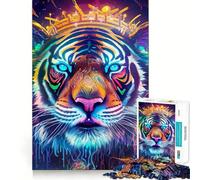 Puzzle Party Tiger da 1000 pezzi per adulti, gioco di logica e rilassamento, bordi affilati, regalo di alta qualità (38x26cm)