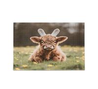 Puzzle pasquale carino Highland mucca puzzle famiglia 1000 pezzi 29,5 × 19,7 cm