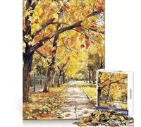 Puzzle "Passeggiata autunnale in città" per adolescenti, 1000 pezzi, divertimento intellettuale, rilassante, taglio fine, regalo invernale (38x26cm)