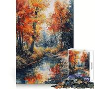 Puzzle "Passeggiata autunnale" per ragazzi, 1000 pezzi, stimola la mente, rilassa facilmente, bordi uniformi, elegante regalo di Natale (50x75cm)