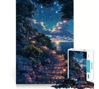 Puzzle "Passeggiata notturna" per ragazzi, 1000 pezzi, gioco di logica, passatempo per la casa, taglio preciso, regalo per le festività 38x26cm