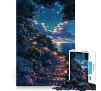 Puzzle "Passeggiata notturna" per ragazzi, 1000 pezzi, gioco di logica, passatempo per la casa, taglio preciso, regalo per le festività 50x75cm