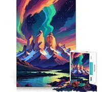 Puzzle Patagonia Aurora, difficile, per adulti, 1000 pezzi, gioco intelligente da fare a casa, divertente da assemblare, regalo festivo (50x75cm)