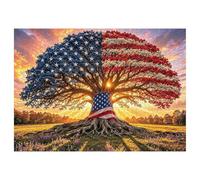Puzzle patriottico americano, 1000 pezzi, decorazione patriottica | Anniversari americani per casa, interni, vacanze, famiglia commemorativa, storia