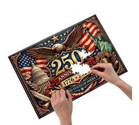 Puzzle Patriottico da 1000 Pezzi | 1776-2026 Puzzle Commemorativi degli Anniversari d'America,Rompicapo Anniversari Storici,Per casa soggiorno camera da ufficio 4 luglio Memorial Day Veterans Day