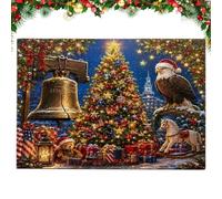 Puzzle Patriottico D'Arte Commemorativa 1776-2026 Raffigurante L'Albero Di | Puzzle da 1000 Pezzi Per Feste Delle Vacanze Party In Famiglia E Celebrazioni A Casa