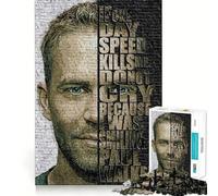 Puzzle Paul Walker da 1000 pezzi per adulti, gioco di logica, rilassante e divertente, ideale per l'assemblaggio e come regalo di Babbo Natale (38x52cm)
