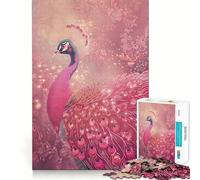 Puzzle "Pavone nella polvere di diamanti" per ragazzi, 1000 pezzi, gioco mentale, svago divertente, taglio di alta qualità, regalo pensato con cura (38x52cm)