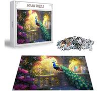 Puzzle Pavone Puzzle 1000 Pezzi Jigsaw Adulti DIY Classici Gioco, Puzzles a Forma di Animale, Giochi Rilassamento e Intelligence per Ragazzi da 14 Anni 75 x 50 cm/1000 pcs con Regalo in Legno B-416