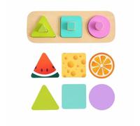 Puzzle Pedagogico in Legno Didattico, Puzzle A Incastro Con Forme Geometriche