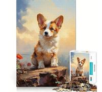 Puzzle Pembroke Welsh Corgi per adulti da 1000 pezzi Logic Boost Toy Group Joy Premium Edge Bday Surprise (50x75cm)