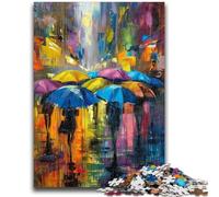 Puzzle "People in The Rain" da 1000 pezzi per adolescenti, aiuta il cervello ad allenarsi, giocattoli avvincenti per coltivare la pazienza, gioco di sfida unico (50x75cm)