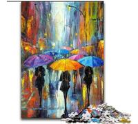 Puzzle "People in the Rain" da 1000 pezzi per adulti e ragazzi, giochi educativi, decorazioni per la casa, decorazioni e regali unici (50x75cm)