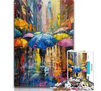 Puzzle "People in the Rain" da 1000 pezzi per adulti, gioco stimolante e gioco per famiglie, ideale come regalo per tutta la famiglia (50x75cm)