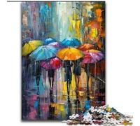 Puzzle "People in the Rain" per adolescenti, puzzle da 1000 pezzi per ragazzi dai 14 anni in su, gioco di Natale antistress, regalo per donne (50x75cm)