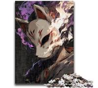 Puzzle per adolescenti 1000 Anime Fox Mask Boy Antistress Staycation Kill Time Decorazione perfetta per età 14+ 26x38cm