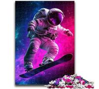 Puzzle per adolescenti 1000 astronauti che fanno surf per età 14+ difficili da completare ma divertenti e divertenti, ottimi regali e giocattoli 26X38CM