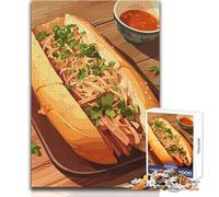 Puzzle per adolescenti 1000 Banh Mi Sandwich con salsa Gioco stimolante Giocattoli Analisi e logica Regali di Babbo Natale segreto Dimensioni 38x52cm