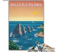 Puzzle per adolescenti 1000 Belle-Ile-en-Mer, per bambini dai 14 anni in su, gioco educativo, sfida, giocattolo, regalo per compleanni, 26x38cm