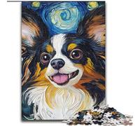 Puzzle per adolescenti 1000 cani nel cielo notturno, gioco per famiglie, antistress, sfida difficile, rafforza l'amore tra coppie (dimensioni 26x38cm)