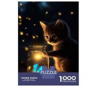 Puzzle Per Adolescenti 1000 Cat Butterfly Jar Puzzle Per Adulti Gioco Per Famiglie Ma Divertente E Umoristico Per Compleanno, Natale 52x38cm/1000pcs