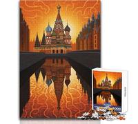 Puzzle per adolescenti 1000 Cattedrale di San Basilio Mosca Gioco di sfida unico Sfida difficile Regali di compleanno Dimensioni 38x26cm