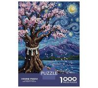 Puzzle Per Adolescenti 1000 Cherry Blossom Tree by The Water Puzzle Per Adulti Gioco Rompicapo Analisi E Logica Riduzione Dello Stress Regali 52x38cm/1000pcs