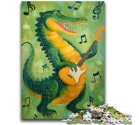 Puzzle per adolescenti 1000 coccodrilli che suonano la chitarra, giocattoli educativi, giochi antistress adatti per la decorazione della scrivania, 50x75cm