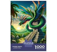 Puzzle Per Adolescenti 1000 Colorful Mythical Dragon Artwork Puzzle Per Adulti Gioco Rompicapo Gara Di Velocità Manuale Per Compleanno, Natale 52x38cm/1000pcs
