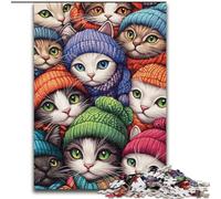 Puzzle per adolescenti 1000 disegni di gatti per età 14+ difficili da completare ma divertenti e spiritosi, fantastici regali e giocattoli (dimensioni 50x75cm)