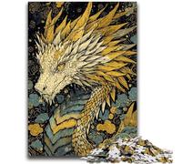 Puzzle per adolescenti 1000 draghi d'oro per età 14+ difficili da completare ma divertenti e divertenti, ottimi regali e giocattoli 50X75CM