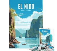 Puzzle per adolescenti 1000 El Nido Palawan Gioco avvincente per coltivare la pazienza Gioco rompicapo Difficile Regalo di compleanno (Dimensioni 38x52cm)