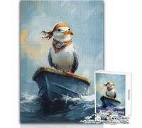 Puzzle per adolescenti 1000 Gabbiani Pirati su una barca Divertente attività di svago tranquilla Premium Bordo preciso Giocattolo artigianale Dimensioni 38x26cm