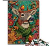 Puzzle per adolescenti 1000 gatti con sciarpa verde, per età 14+, adatti per coppie, attività divertenti da fare a casa, regalo di compleanno, regali da viaggio dimensioni 26x38cm