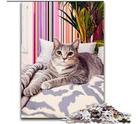Puzzle per adolescenti 1000 Gatto sul divano, adatti a persone dai 14 anni in su Difficili da completare ma divertenti e spiritosi Ottimo regalo 50x75cm