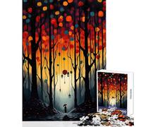 Puzzle per adolescenti 1000 giocattoli fai da te della magica foresta infinita ottimo regalo per giochi rompicapo aiuta ad allenare il cervello dimensioni 50x75cm
