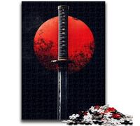 Puzzle per adolescenti 1000 giochi educativi "Spada sotto la luna" per la decorazione della casa, ideale come regalo per tutta la famiglia, 26x38cm